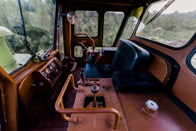 1982/3 Terex D700A Dozer view inside cab
