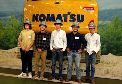 Five students in the pre-apprenticeship program