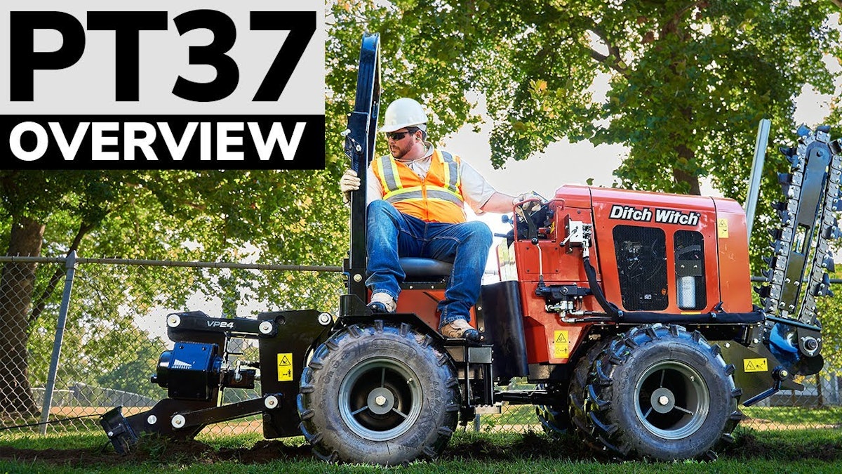 Video Ditch Witch's PT37 rideon vibratory plow Equipment World