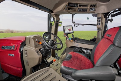 Case IH tractor interior