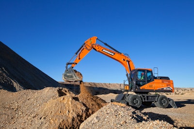 Doosan DX190W-7 wheel excavator