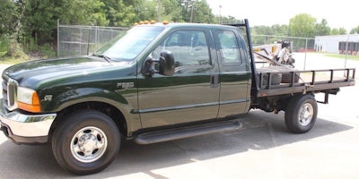 Ford F-350 rebuilt green