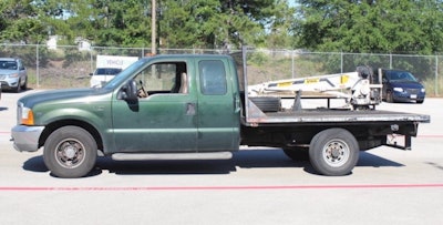 old green Ford F-350 before rebuilt
