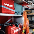 Contractor tracking Hilti tools in a service van