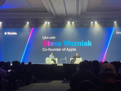 Trimble CEO Rob Painter with Apple Co-Founder Steve Wozniak at Trimble Dimensions