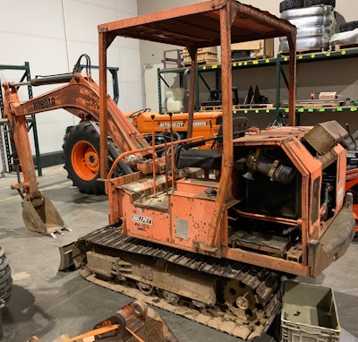 Kubota KH10 excavator before restoration