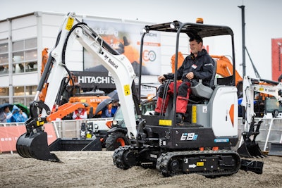 Bobcat E19e on display at Bauma