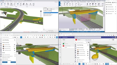 Trimble Construction Cloud live sharing feature