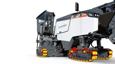graphic Wirtgen W 100 FI milling machine showing exterior of cab