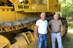 1972 Allis-Chalmers HD41 dozer Ron Barton and Frank Burke stand beside