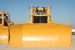 front view stock image bulldozer
