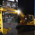 Komatsu's PC210E electric excavator