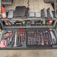 Boxo x Decked Off-Road Tool Bag with Tool Roll on a truck bed