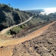 landslide damaged section of Highway 1 Big Sur California being repaired