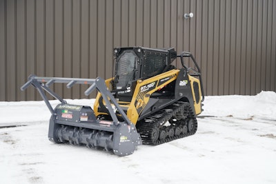 Loftness Battle Ax mulching attachment on an ASV CTL