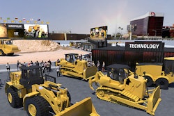 Rendering of Caterpillar's CONEXPO-CON/AGG 2023 Booth