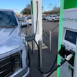 Ford F-150 Lightning charging at Electrify America station