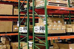 stocked shelves Hitachi Construction Machinery Americas parts warehouse Jackson Georgia