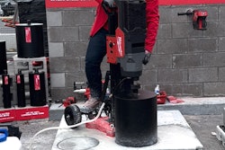 Milwaukee Tool demonstrates MX Fuel Core Rig at world of Concrete 2023
