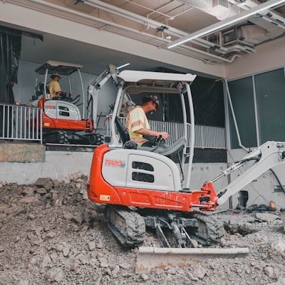 Takeuchi TB20e battery-powered compact excavator