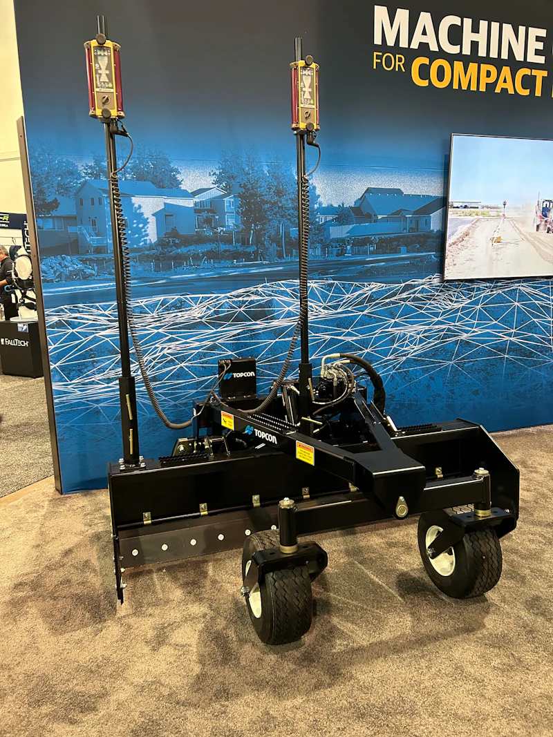 Topcon Loader Topcon 2D-MC auto grade control for compact track loaders | Equipment World