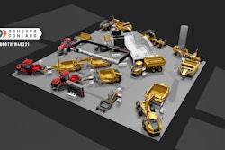 Rendering of K.A. Group booth at CONEXPO-CON/AGG 2023