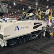 Astec Roadtec RP175 paver side view at ConExpo 2023