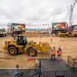 Cat wheel loader at 2020 global operator challenge in Vegas