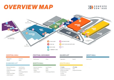 overview map ConExpo/Con-Agg 2023 Las Vegas Convention Center