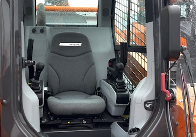 Develon DL35 compact track loader cab interior