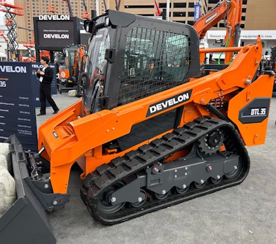 Develon DTL35 compact track loader side view at ConExpo