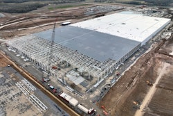 partially constructed Ford Blue Oval City electric vehicle and battery manufacturing campus in West Tennessee