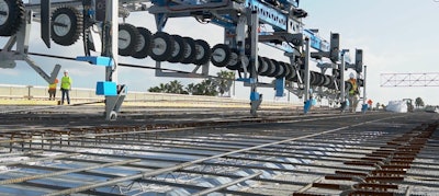 IronBot robot places rebar on St. Lucie bridge project