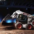 Bobcat S7X dumping bucket