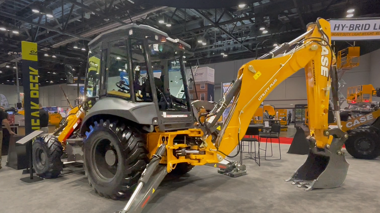 Case&rsquo;s new Utility Plus backhoe loader at the ARA Show in Orlando, Florida, in February.