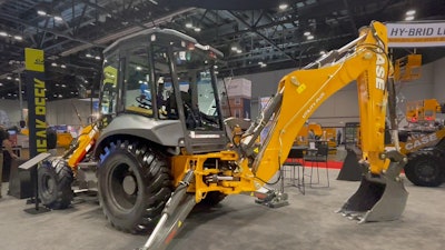 Case’s new Utility Plus backhoe loader at the ARA Show in Orlando, Florida, in February.