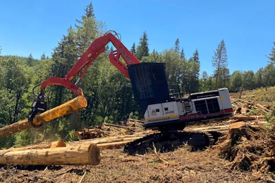 cameroon timber Link-Belt 4040B TL Forestry Series excavator