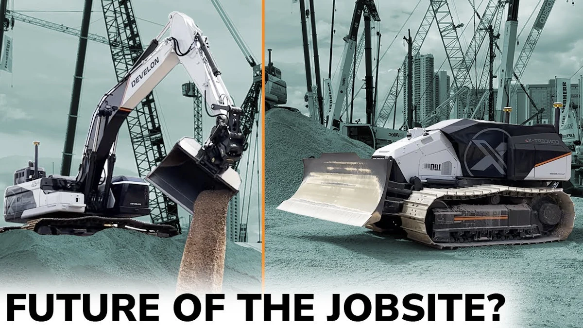 Autonomous Dozer Video: Develon demonstrates unmanned excavator, dozer at ConExpo ...