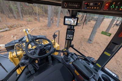 cab of Cat small wheel loader