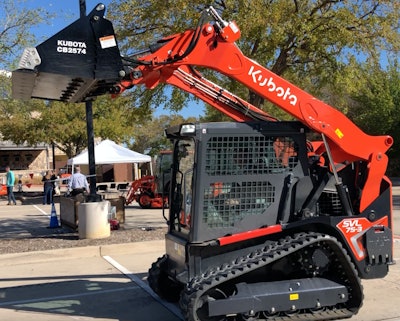 Kubota SVL75-3 bucket raised