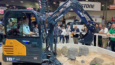 Hyundai R18E compact excavator