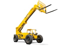 Pettibone Extendo 1544X telehandler with boom forks extended white background