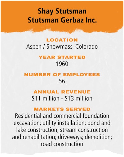 info bio box for Shay Stutsman winner of Equipment World Contractor of the year