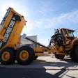 Volvo CE A30G articulated dump truck made of fossil free steel with bed in dump mode