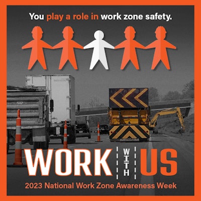 2023 National Work zone safety awareness week poster