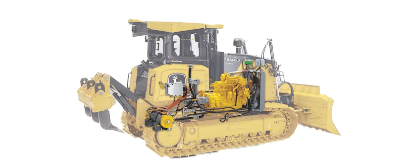 Triangular Dozer Track Video: John Deere unveils hybrid-electric 850 X-Tier dozer | Equipment ...