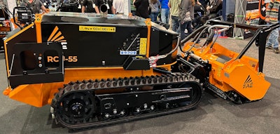 side view FAE RCU55 remote-control tracked-carrier displayed at Conexpo 2023