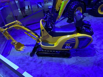 Komatsu PC01E micro excavator at ConExpo 2023