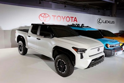 Electric Tacoma prototype revealed by Toyota in December 2021.