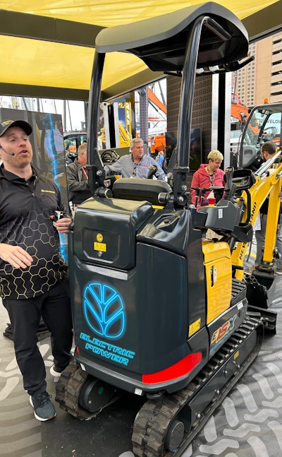 New Holland reveals new EX15 electric compact excavator at ConExpo 2023